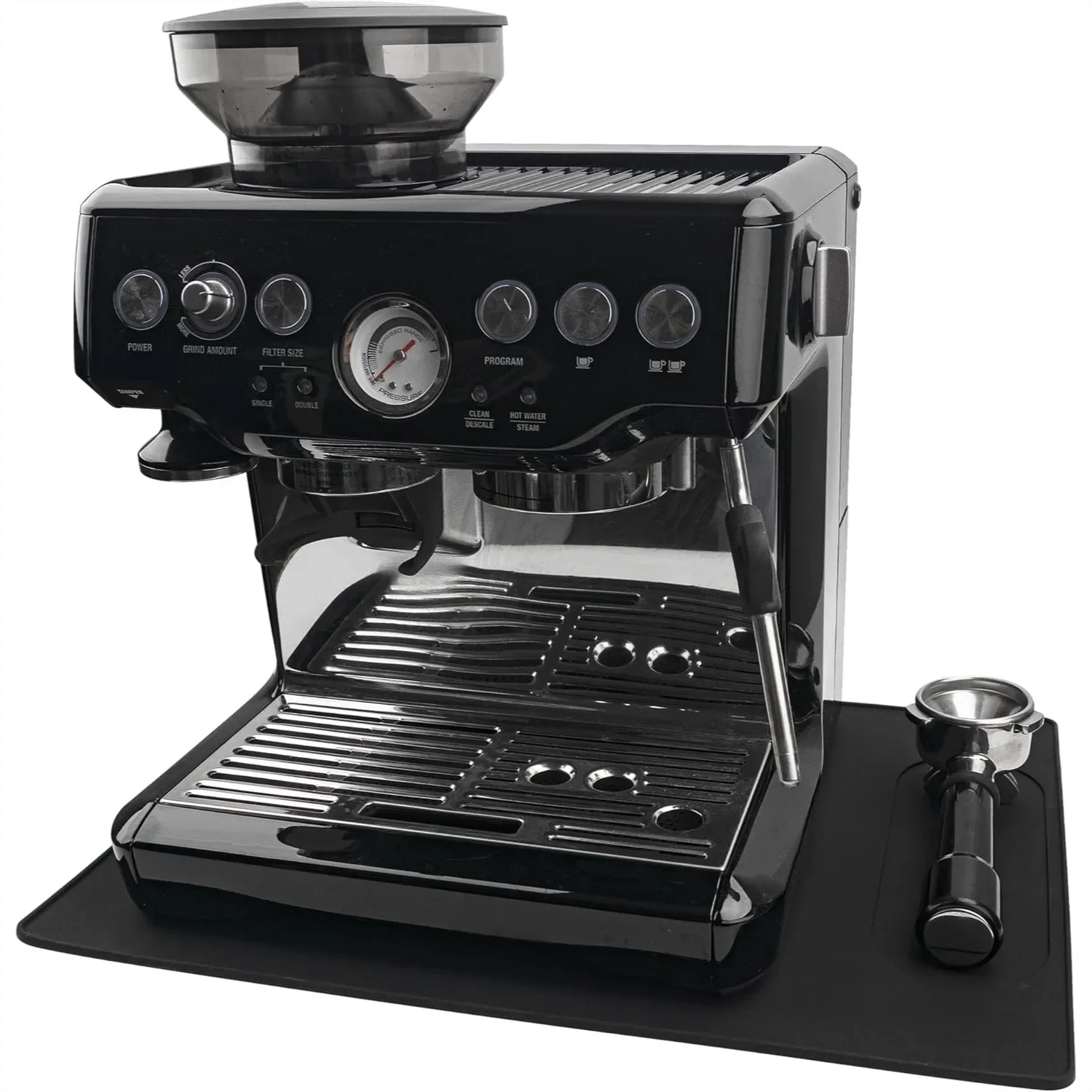 Silicone Coffee Machine Mat with Raised Lip, 18.9