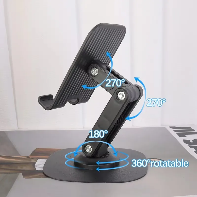 折りたたみ式デスクトップ携帯電話ホルダー、怠惰なタブレットサポート、ポータブルスタンド、360 ° 回転