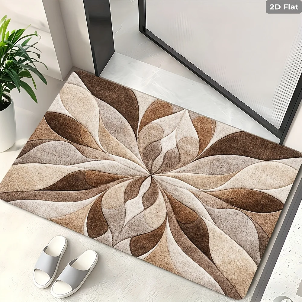 VIKAMA Minimalist Beige Petal Rug Door Mat Kitchen Rug Carpet For Living Room Rug For Bedroom Bathroom Mat Home Decor