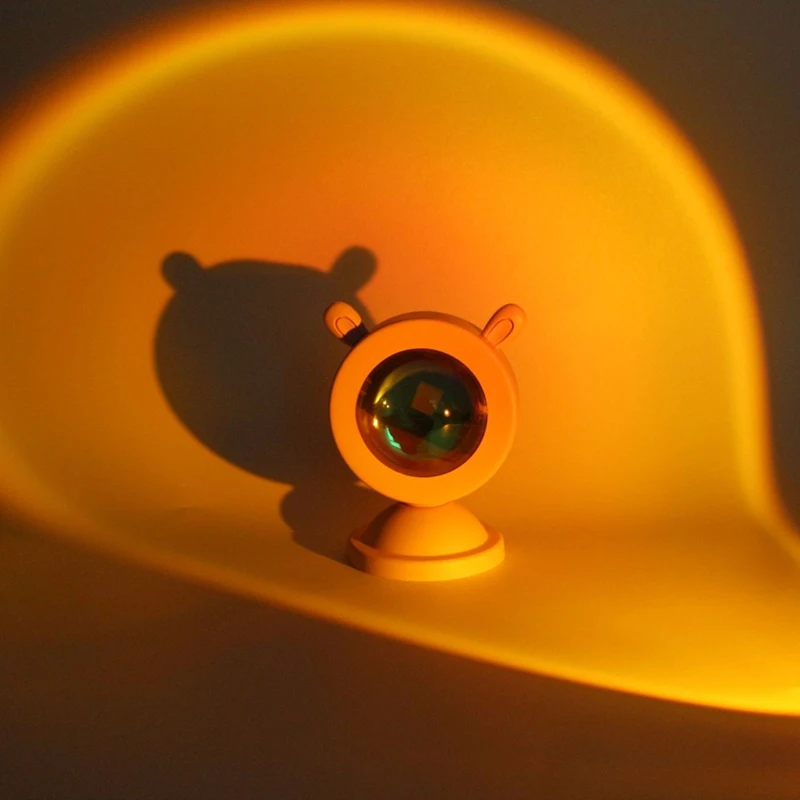 ABKL-Cartoon Sunset Lamp Rainbow Light Mini Fill Light USB Night Light Gift
