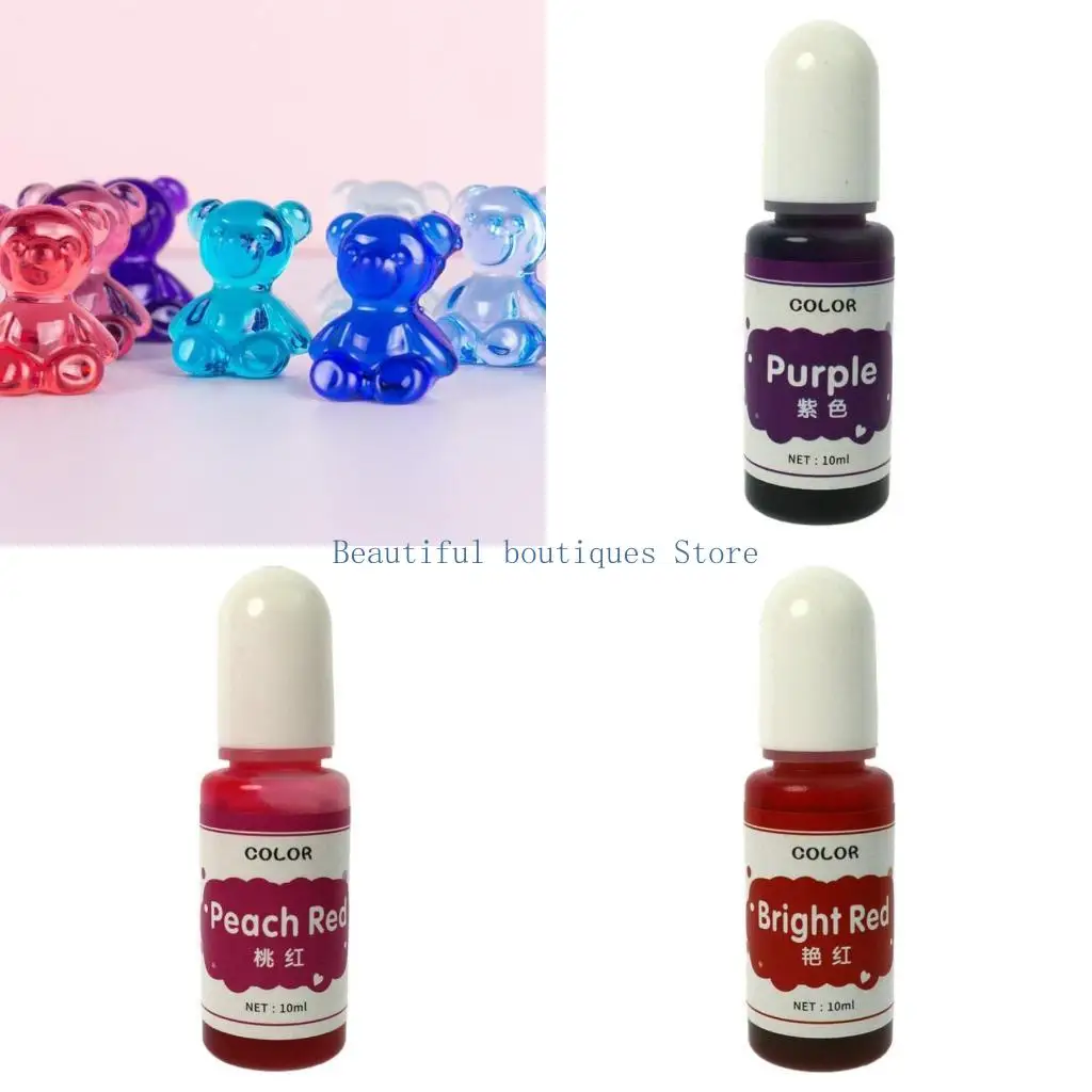 U4LF 30 Colors Art Ink Alcohol Resin Pigment Kit for UV Resin Coloring Liquid Resin Concentrated Colorant Dye Ink Diffusion