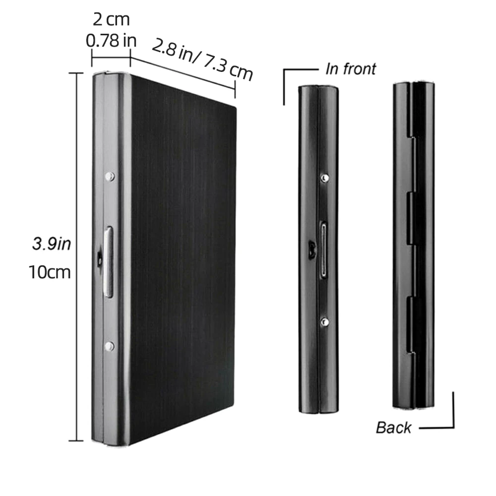 Horse Head Anti-Scan RFID 10 Cards Aluminum Metal Credit Card Holder Blocking Wallet Case Business Card Protection Hold
