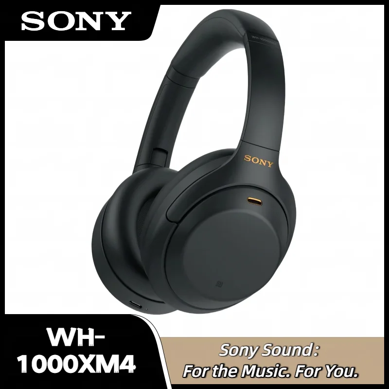 Sony WH-1000XM4 Head mounted Sports Wireless Bluetooth Earphones with Full Ear Call Earphones Game Business Sports Headset