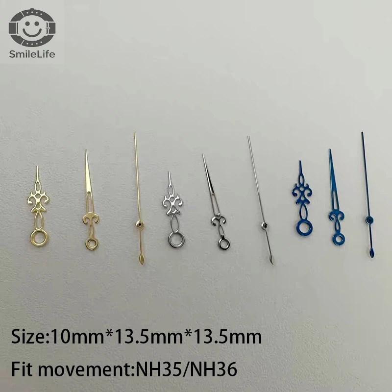 SmileLife NH35 High quality Snowflakes Style 10*13.5*13.5mm Watch Hands Fit NH35/NH36/4R/ Movement Watch Accessories Watch Hands