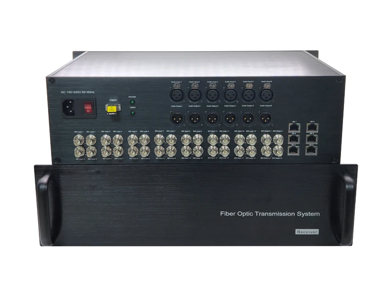 HO-LINK HL-S3G-14V2v6Aa6E High-Rate Transmission Broadcast Grade SDI Fiber Optic Transceivers 3G 1080P Audio Video