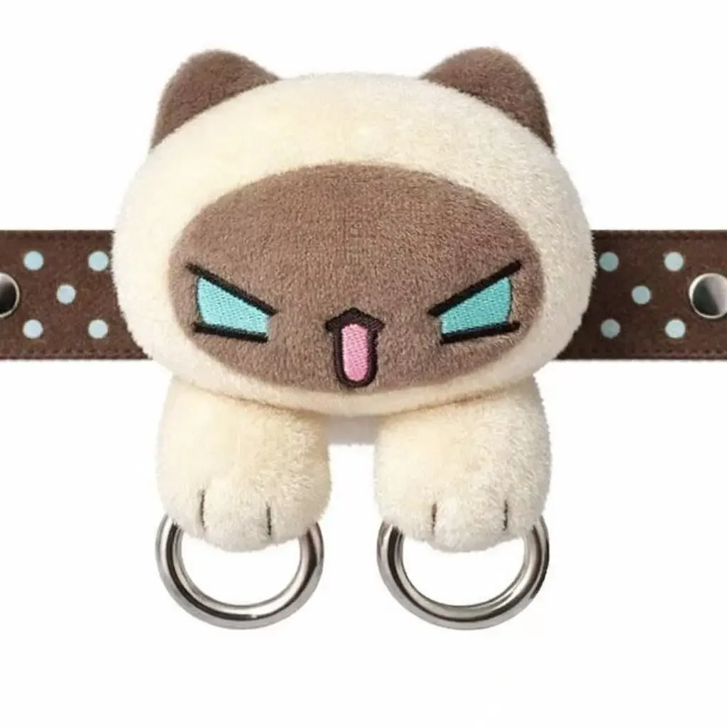 Kawaii Cartoon-Katzen-Schlüsselanhänger, Niedlicher Flauschiger Kätzchen-Taschenanhänger, Schlüsselring, Rucksack-Dekoration, Kreatives Geschenk für Schülerinnen, Accessoires – Detail 6