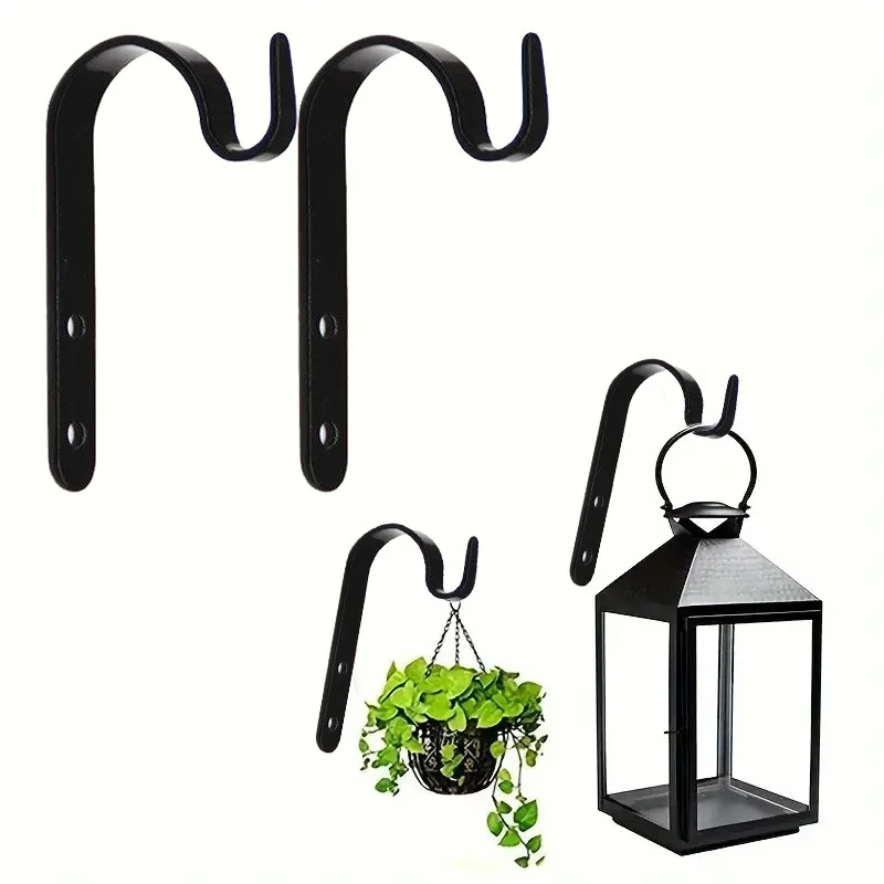 Modern Simple Home Decoration Metal J Type Iron Art Hook Painting Flower Basket Clothes Hook Accessories Plant Bracket