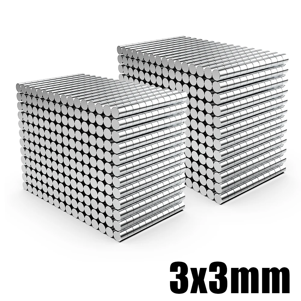 3x3mm Neodymium magnet RoundN35 Permanent NdFeB Super Strong Powerful Magnetic Imane Disc Used for Refrigerators and Offices