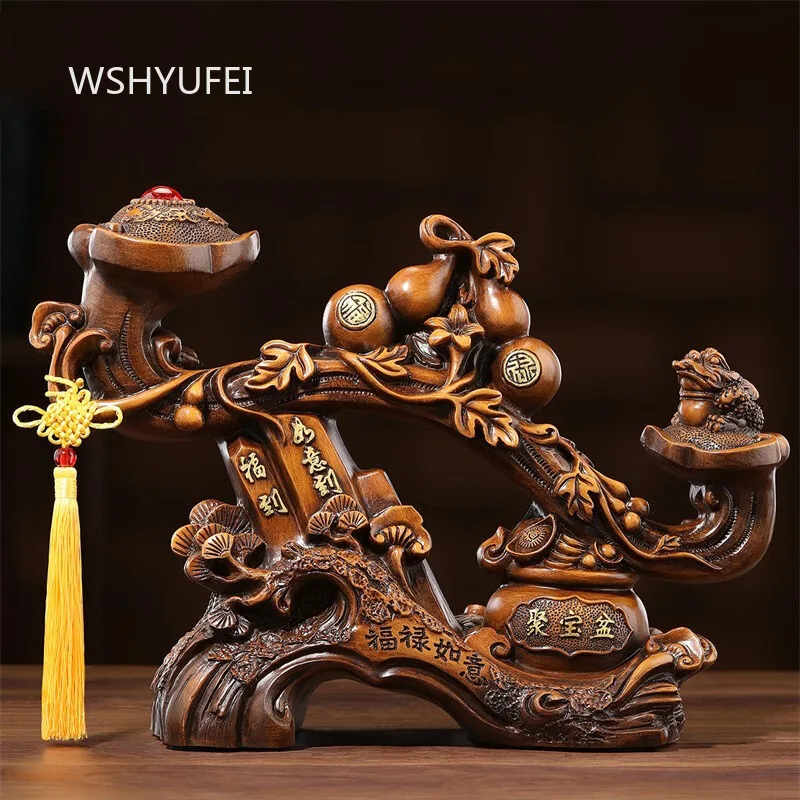 

Ruyi украшение из смолы, чаша с сокровищами, подарок на новоселье, украшение для гостиной, ТВ-шкафа, украшения для дома