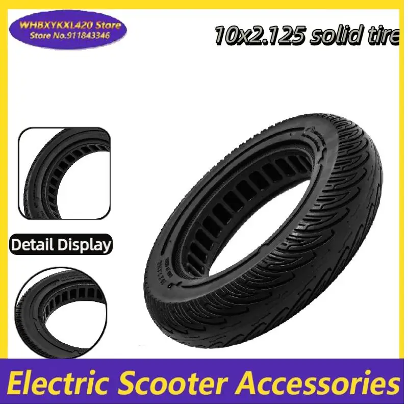 

10 Inch 10x2.125 Rubber Solid Tire For Ninebot Segway F20 F25 F30 F40 Electric Scooter Tubeless Thickened Explosion Proof Tyre