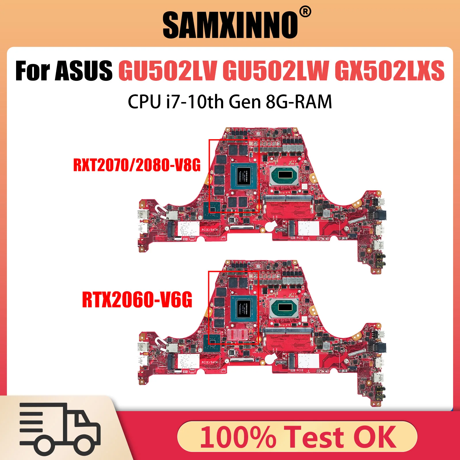 Mainboard For ASUS GX502LXS GU502LV GU502LX GU502LW GX502LWS GX502L GU502L Laptop Motherboard I7 10th Gen