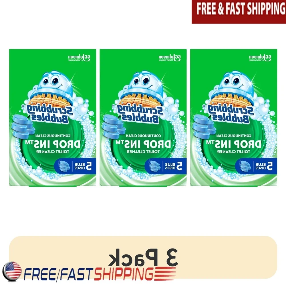 

3 Pack Toilet Bowl Cleaner Tablets Continuous Stain Removal Fresh Odor Protection 4 Weeks Drop Ins Easy Use Household Essential