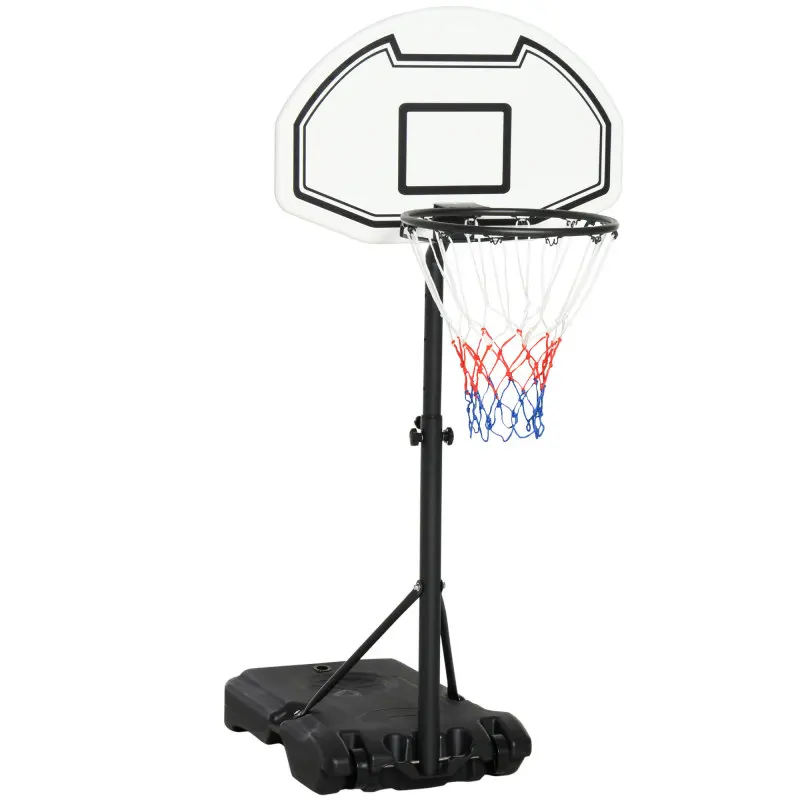 

Aosom Poolside Basketball Hoop Stand Portable Basketball System Goal, Adjustable Height 3'-4', 30 Backboard