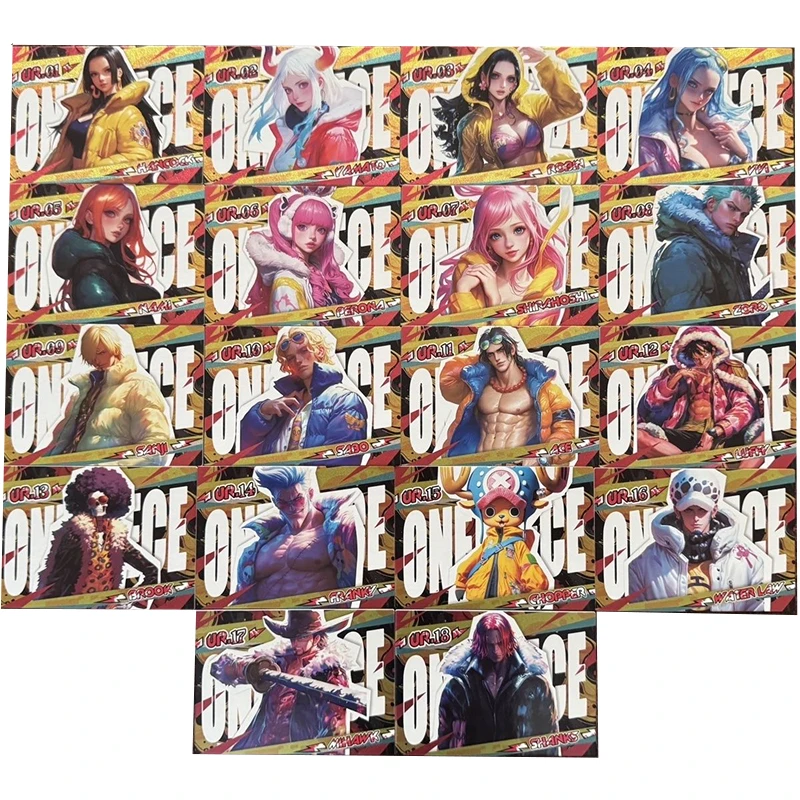 애니메이션 원피스 Tony Tony Chopper Shirahoshi Yamato 카드 세트 Collectible Cards 크리스마스 및 생일 선물 어린이 장난감
