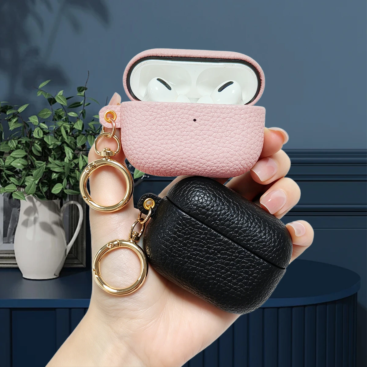 Airpod Case Cover - Etui na AirPods z skórki liczi