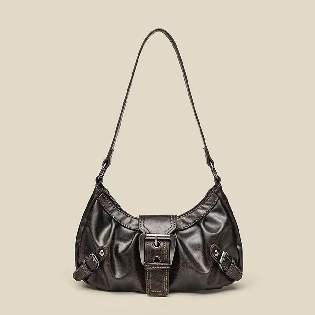 Y2K Retro Plissierte Hobo-Schultertasche für Damen, Bestseller im Maillard-Stil, Unterarmtasche, Clutch-Handtasche für Reisen, Arbeit und Shopping – Detail 19