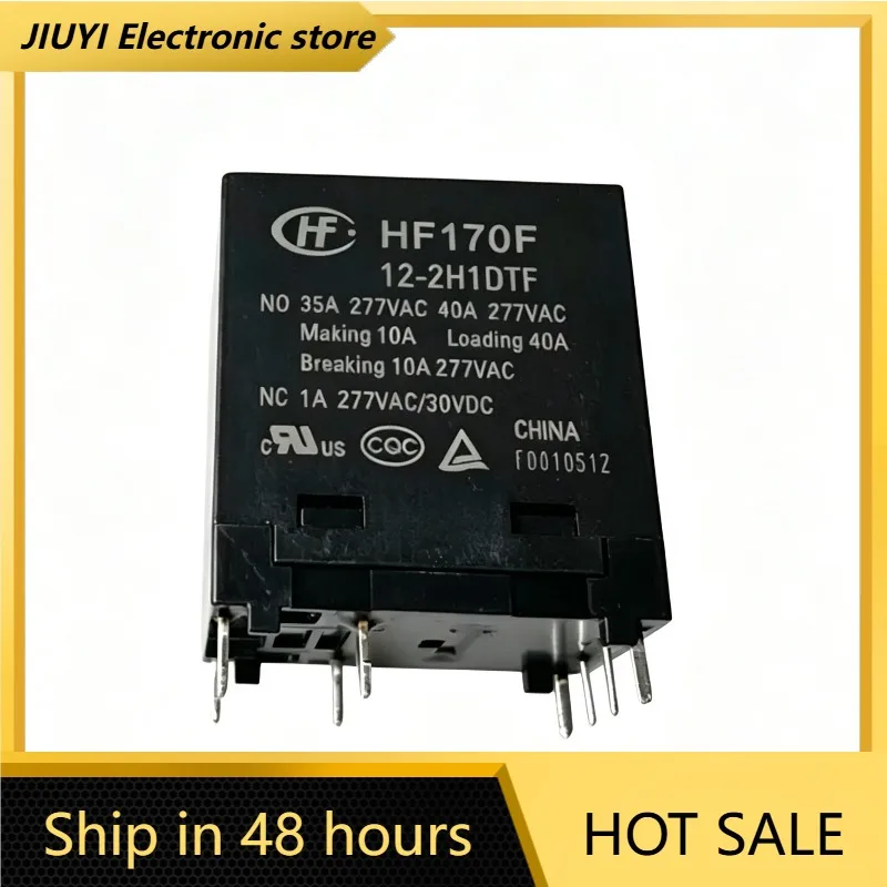 8 Pin Mini High Load Relay HF170F 12-2H1DTF 12VDC Coil 35A NO 1A NC 277VAC Through Hole Household Appliance Switch Rela