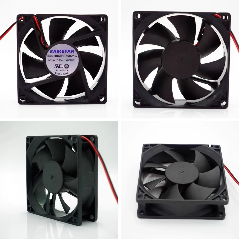 For BAIKEFAN DBA08025B24G 8025 DC24V 0.23A 8CM 2-wire Inverter Cooling Fan