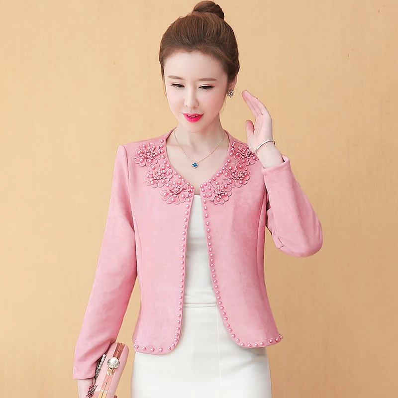 Tailored Coat Pearl Beading Party Blazer Jacket Chaquetas Elegant Autumn Winter Women Suit Applique Business Coat Formal Talever