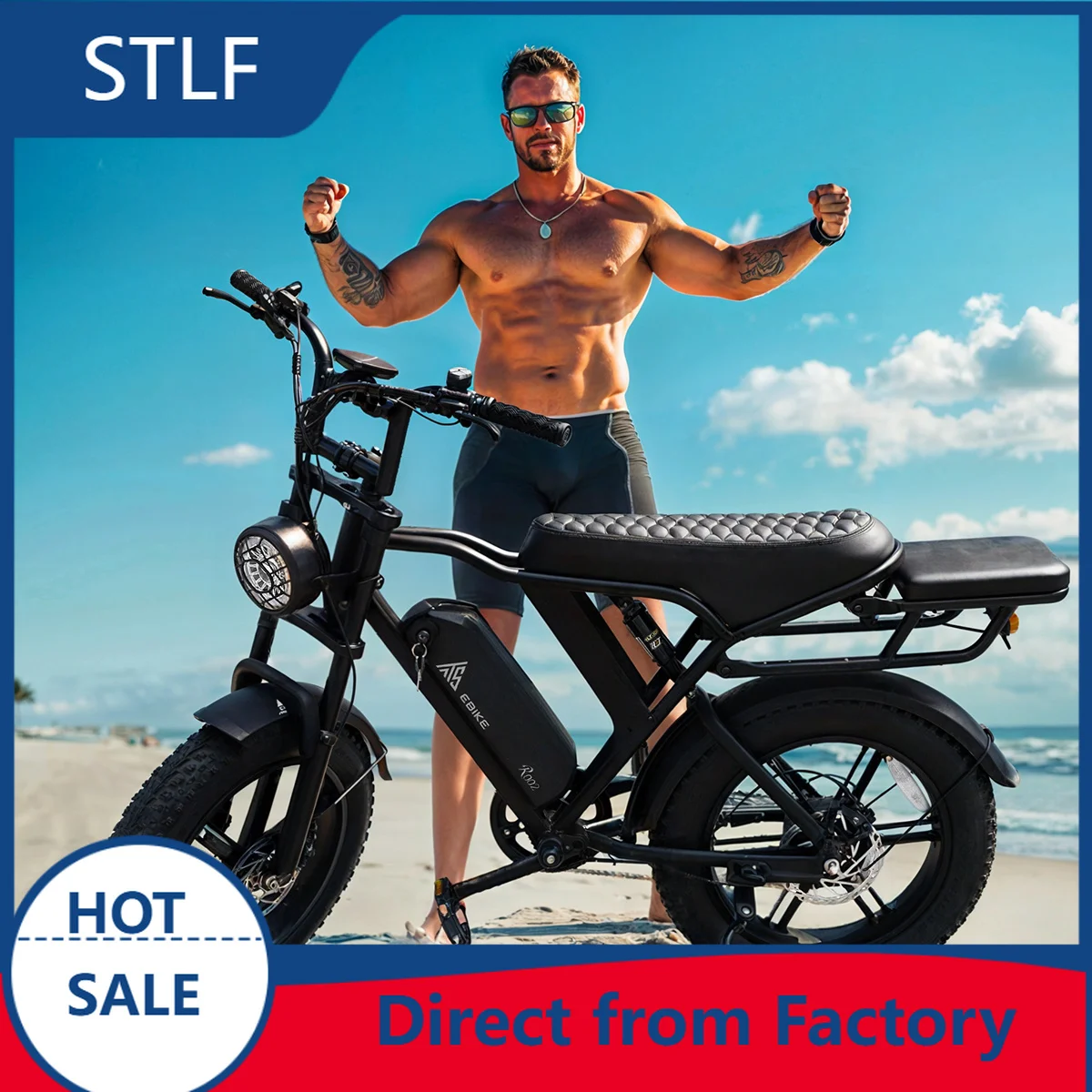 EU/US Stock V8 Max 48V 15Ah 250W 20 Fat Tire E-Bike 7-Speed Hydraulic Brakes