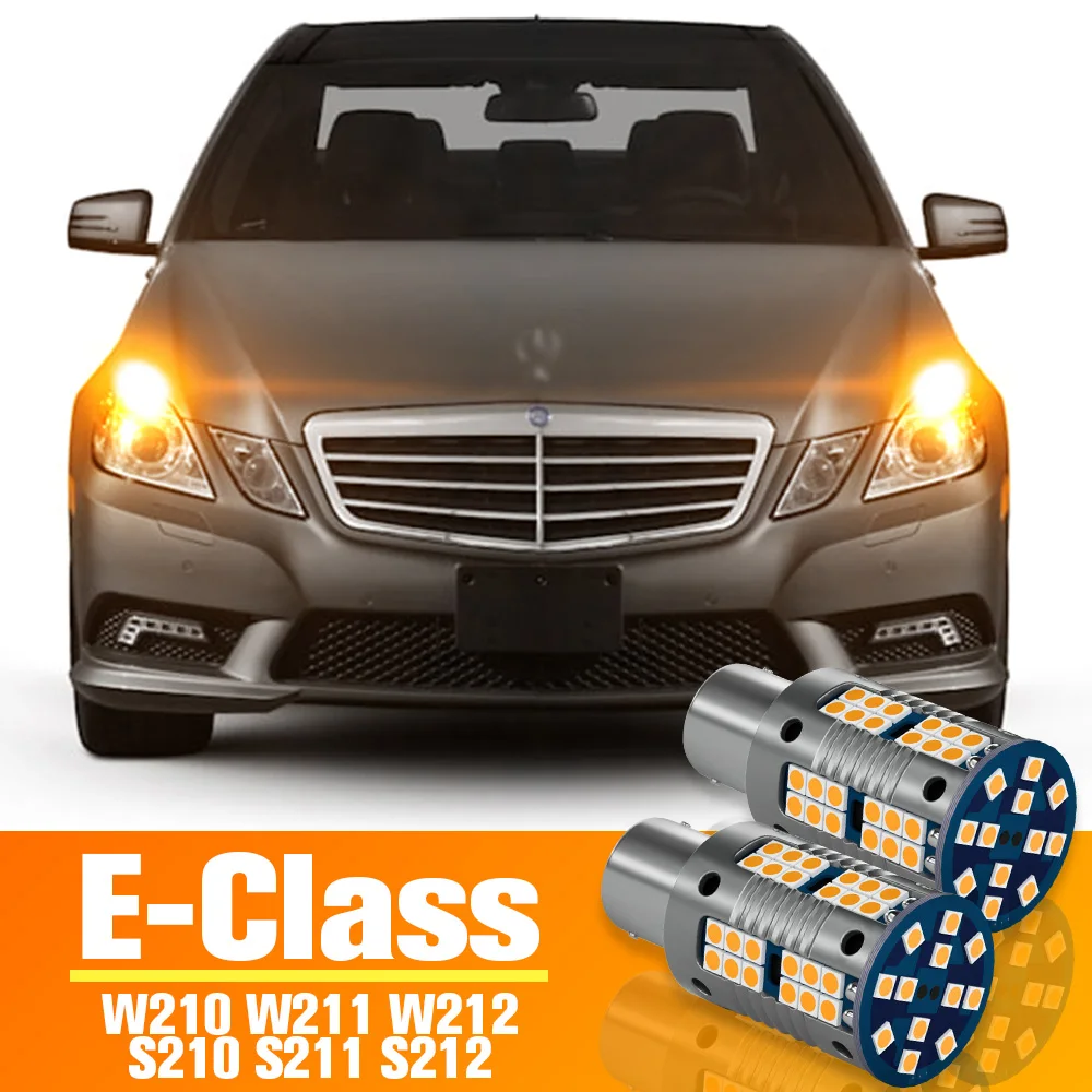 

2pcs LED Front Turn Signal Light Turning Bulb Accessories For Mercedes Benz E Class W210 W211 W212 S210 S211 S212 2009 2010 2011