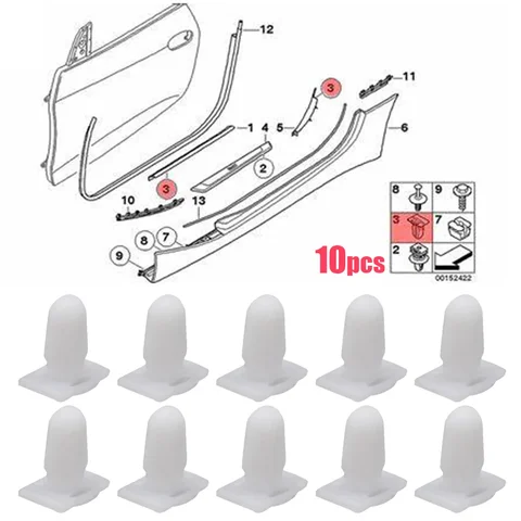 10 шт. для BMW E30, E32, E34, E36, E38, E39, E46, Z4, E81, E82, E84, E63, E64, E65, 3, 5, 7