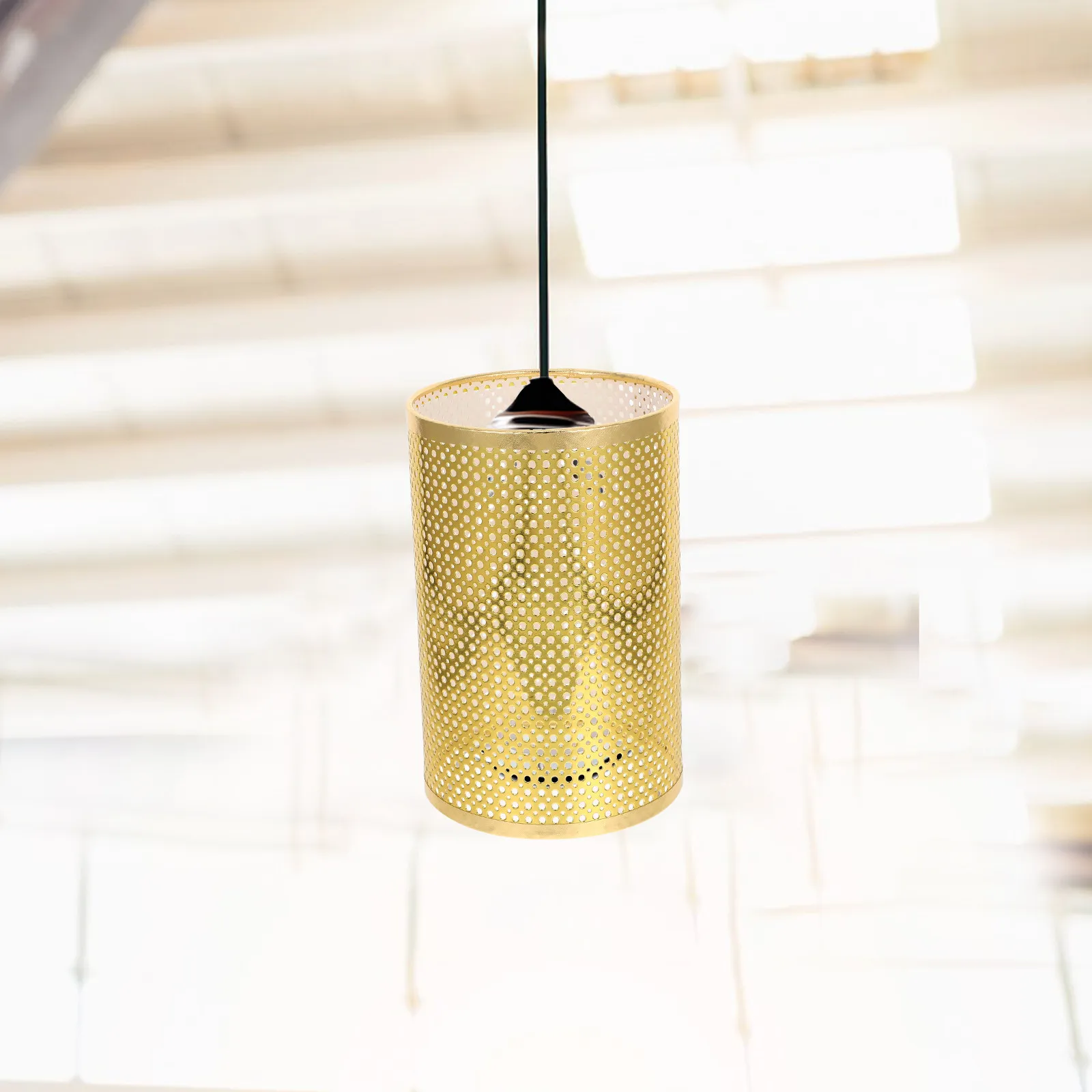 

Vintage Metal Lamp Shade Hollow Drum Lampshade for Pendant Light E27 E14 Chandelier Replacement Floor Table Lamp Cover