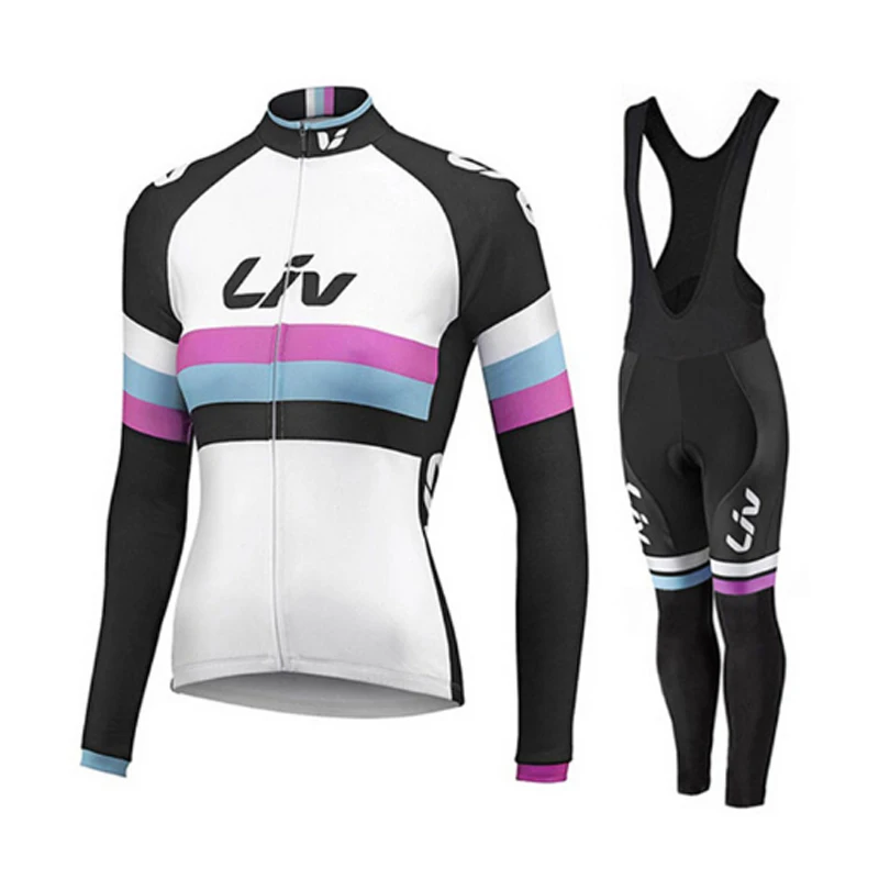 LIV 2024 Women Autumn Cycling Jersey Set Long Sleeve Breathable Clothing MTB Maillot Ropa Ciclismo Bicycle Outdoor Sportswear