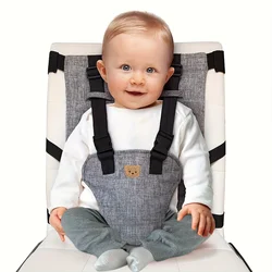 Baby Travel Essential Harness Seat, Infant Traveling Must Haves, Bear Fixed Meal Belt, Baby Portable Highchair Protective Tape