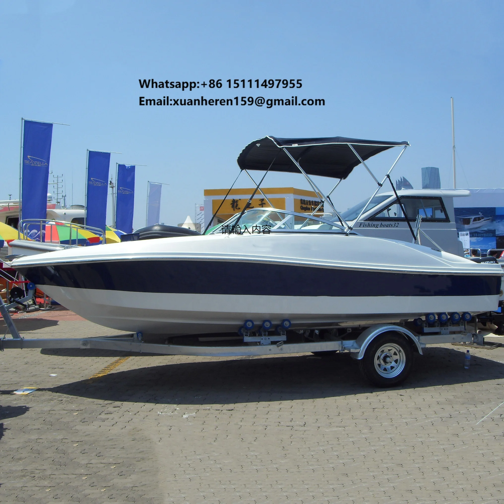 5.82m/19ft Fiberglass Speed Engine Boat for Sale