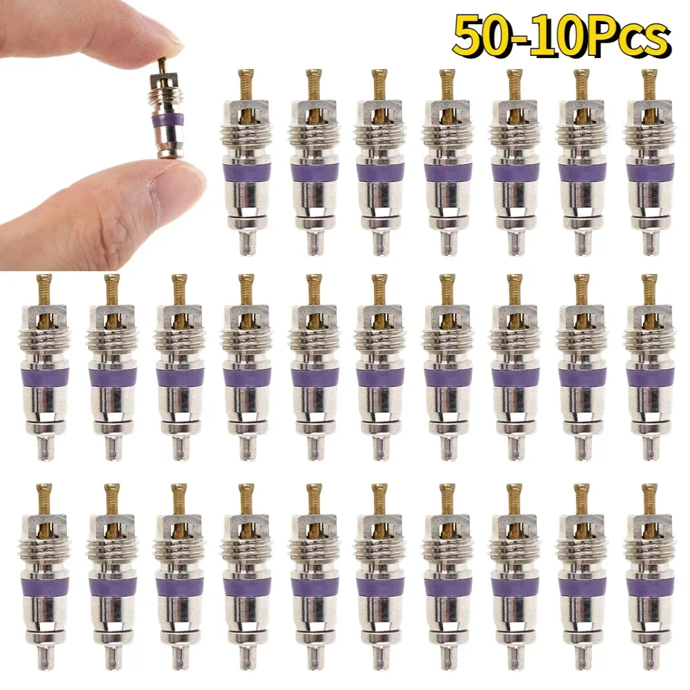 

10-50Pcs A/C R134a Valve Core Automotive Car Air Conditioning Cores Needles Repair Kit Heat Resistant Vehicle Auto Accessories