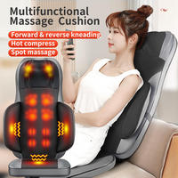 Foldable Back Massage Chair Full Body Massager Neck Shoulder Rolling Pad Lumbar Cervical Cushion Massager Remote Control