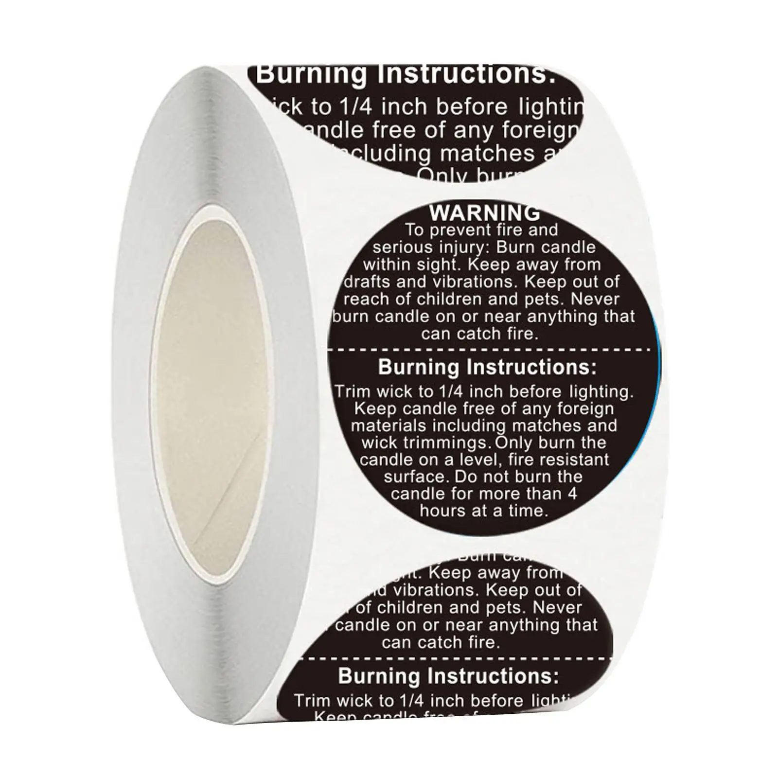500Pcs Candle Warning Stickers for Soy Wax Candle Making 3.8cm Decal Wax Melting Safety Stickers Candle Jar Container Labels