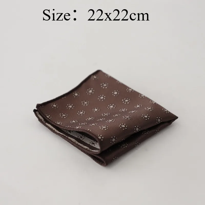 Vintage Jacquard Pocket Square Korean Style Formal Suit Handkerchief, Elegant Retro Business Wedding Blazer Accessory Decoration