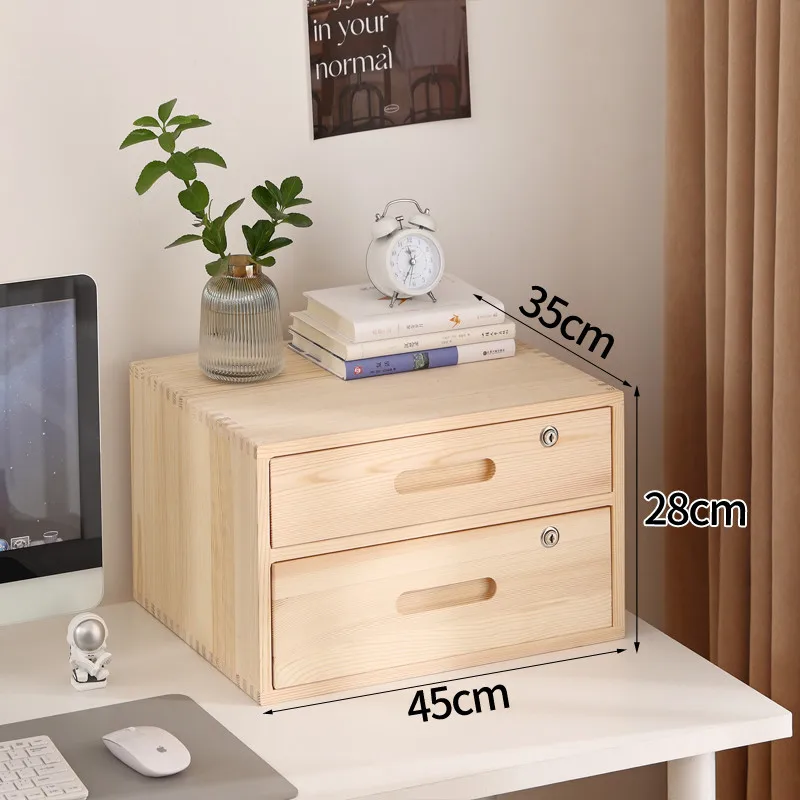 ‌ Szuflada z litego drewna, szafka na biurko z 3 przegródkami, ekologiczny organizer, wielowarstwowe pudełko narzędziowe ‌