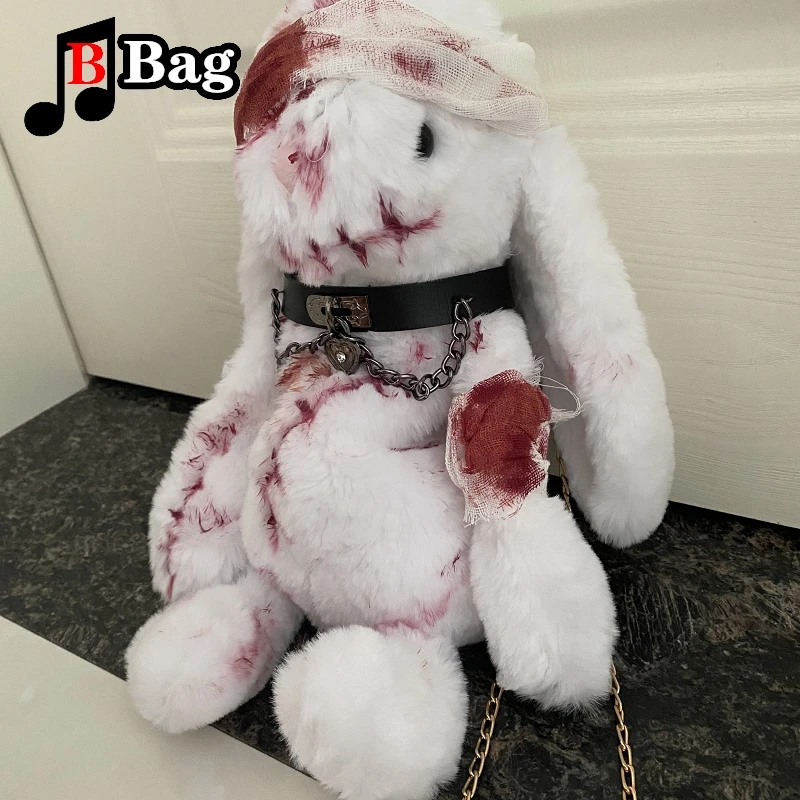 Gothic Lolita Rabbit Shoulder Bag Punk tote Halloween Personality Gift Crossbody Handbag jk Spice Girl Harajuku