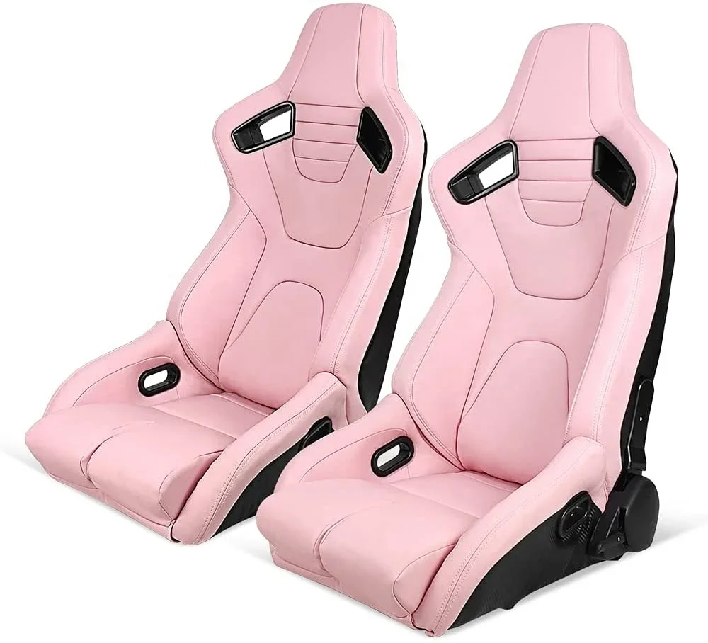 New Cloth and Carbon Look Racing Seat Black and Red Single Rails and Single Adjustor for Auto Car Use  Sports Seat JBR1061