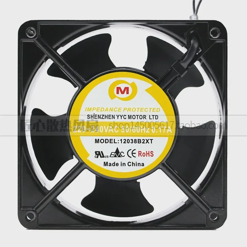 For Thyssen Elevator Inverter Dedicated Fan 12038B2XT 220–240 VAC 0.17 A AC Cooling Fan
