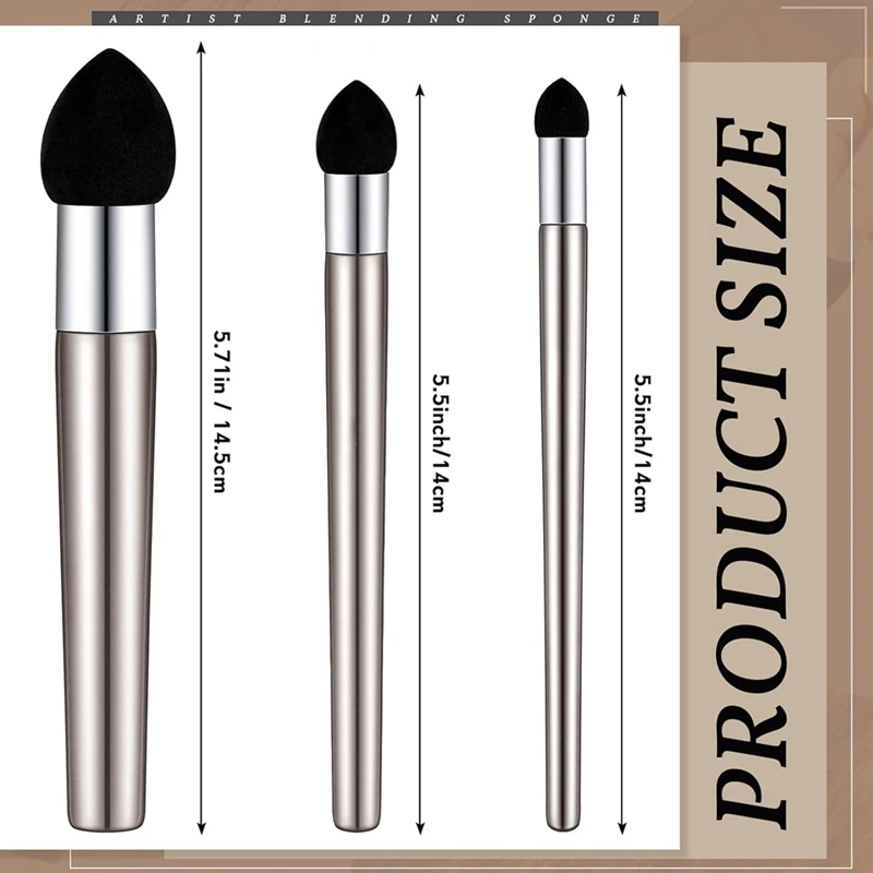 Artista Blending Esponja Pen Set, Esboço Reutilizável, Esfregando Escova, Lavável Desenho Ferramenta de Correção, 3 Tamanhos, 6 Pcs