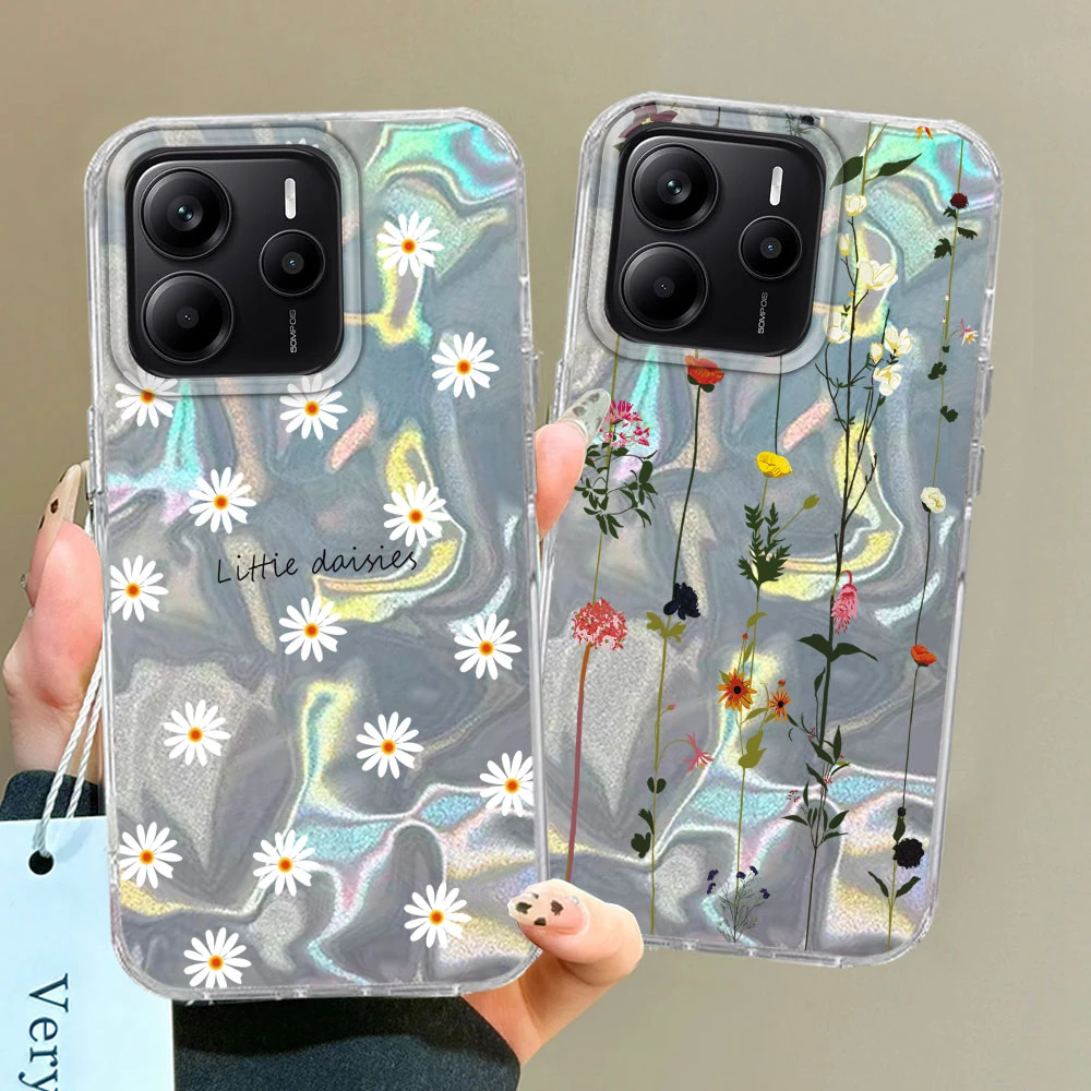 Gänseblümchen-Blumen Sommer Mädchen Handyhülle für Xiaomi Redmi Note 14 13 12 11 10 11S 10S 8 9 15 Pro 15C 14C 13C A3 A1 A2 9A A5 9C Cover