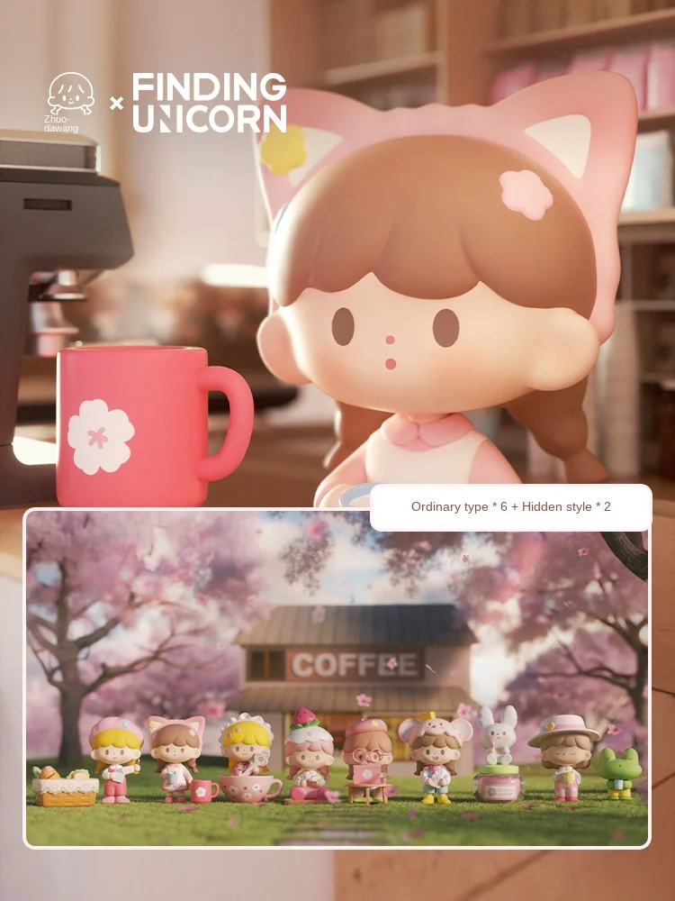 

Looking for Unicorn Cherry Blossom Coffee Shop Series Blind Box Doll Cute Trendy Decoration Hand Office