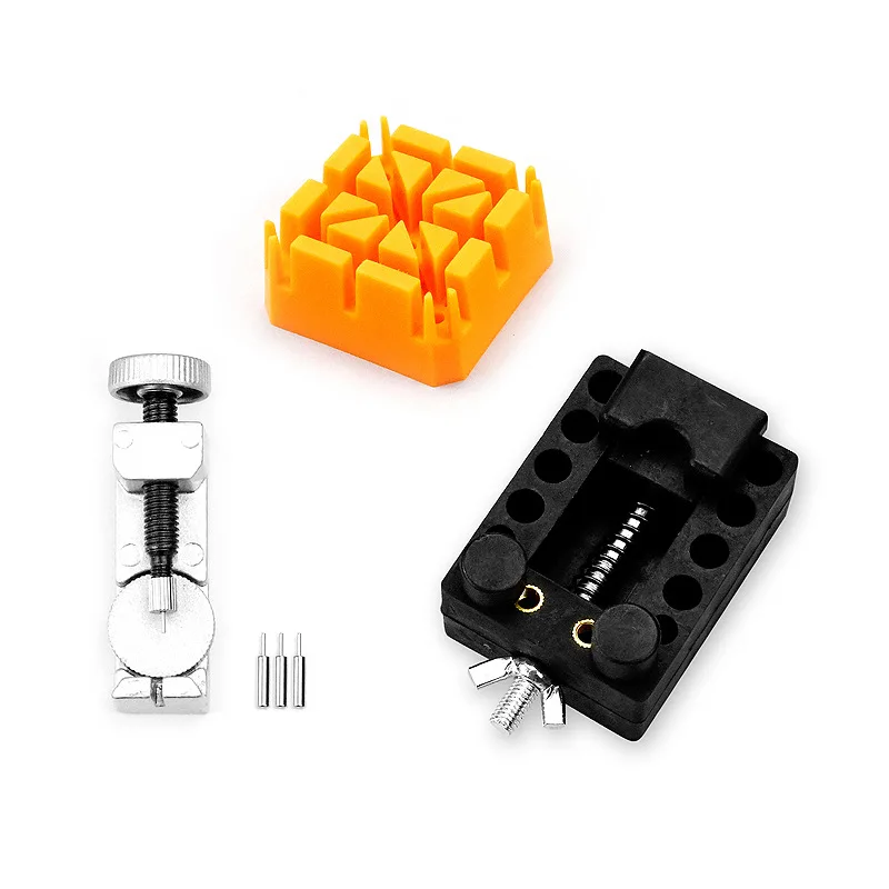 156 pieces of watch repair tool set, professional watch repair artifact including rice shaped seat/three claw open storage bag