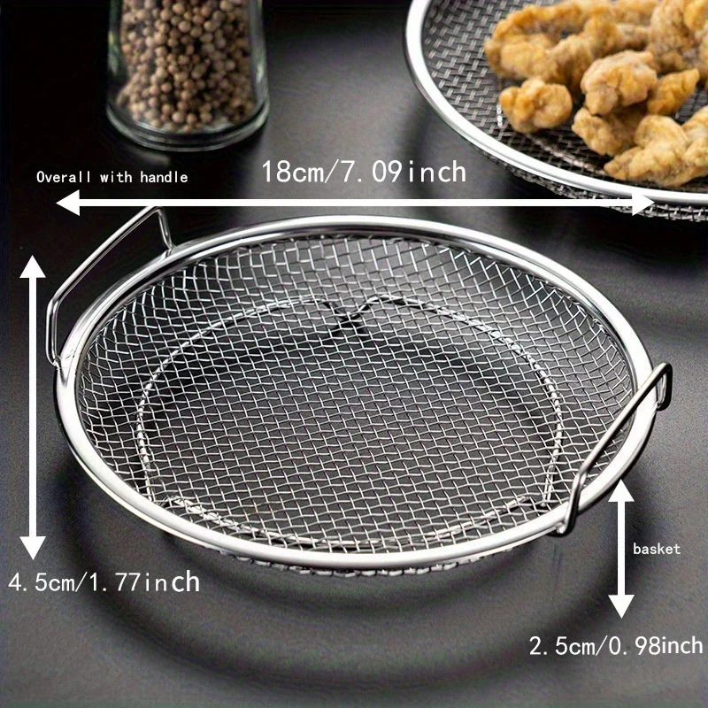 Factory Price Custom Filter Tray Reusable Round Mesh Basket Frying Grilling Kitchen Strainer Fruit Vegetable Water Filter Basket