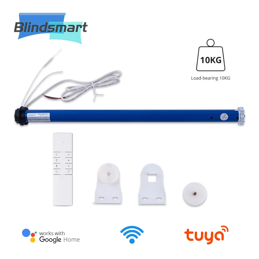 Blindsmart Tuya WiFi 2N Electric Blinds Motor for 37 38mm Tube Smart Tubular Shutters Smart Life Alexa Google Home Voice Control