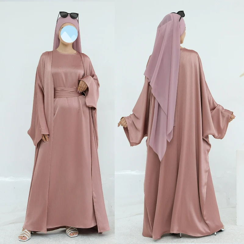 

2026 весна осень новый стиль модный турецкий Дубай изящный женский однотонный свободный повседневный пояс комплект из двух предметов для женщин