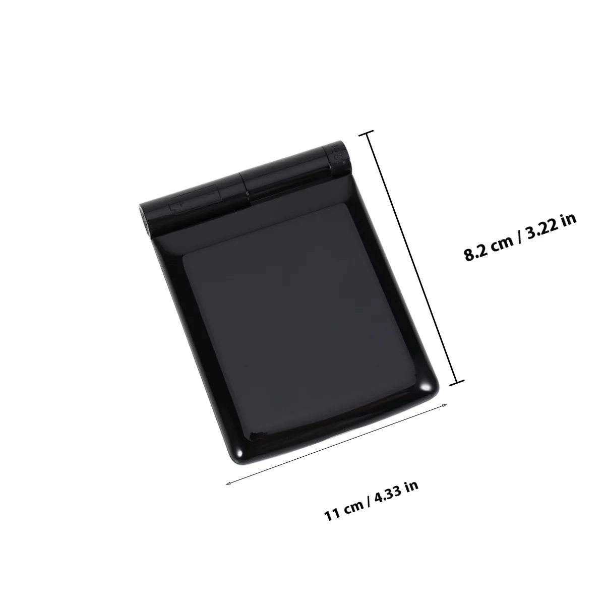 LED-beleuchteter Schminkspiegel, 8 LEDs, tragbar, kompakt, zusammenklappbar, Schwarz, 330-Grad-Drehung, multifunktionales Make-up-Werkzeug