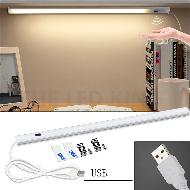 Usb充電式15/21/30/50センチメートルledアンダーキャビネットライトpirモーションセンサーledクローゼットのためのリビングルームの廊下