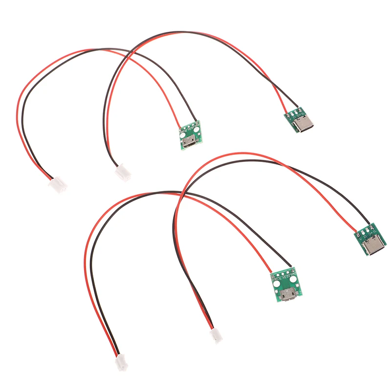 Type-c PCB With Cabel Converter Adapter Micro USB To DIP Female Connector Breakout Board Charging Cable Soldering Socket