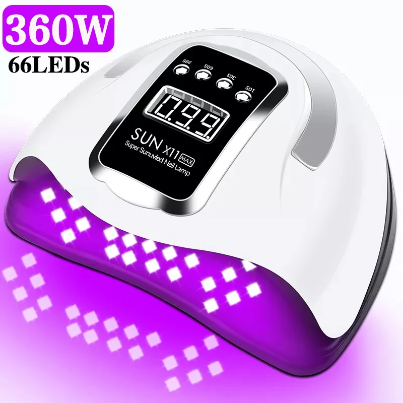 

66LEDs Powerful UV LED Nail Dryer for Curing All Gel Nail Polish Portable Design With Smart Sensor Professional Nail Lamp