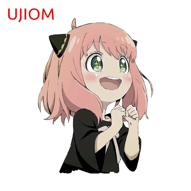 UJIOM Naughty Anya Peeking Wall Sticker Cute Loli HD Pattern Anime Figure Graphics Decal Elegant Edgy Kitchen Cupboard Decor
